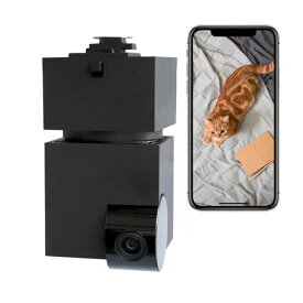 エジソンスマート ダクトレール用の見守りカメラ CUBE ダクトレール変換プラグセット (ブラック) Alexa対応 双方向音声 モーション検知 録画機能あり 防犯カメラ ペットカメラ 屋内カメラ D…