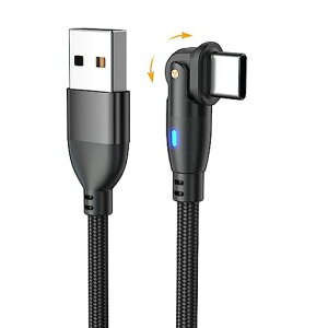 YFFSFDCUSBTypeC�P�[�u��3mL���^180�x��]�}���[�d�����f�[�^�]���}�C�N��USB�P�[�u������TPE��USBC�P�[�u��MacBookiPadAir/ProXperiaGalaxy���̑�Android�e��