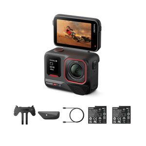 Insta360 Ace Pro 2 �f���A���o�b�e���[�L�b�g-SD�J�[�h�Ȃ� ���C�J�Ƃ̋����J���ɂ��h���d�l��8K�A�N�V�����J�����B1/1.3�C���`�Z���T�[�A�f���A��AI�`�b�v �Ï����\