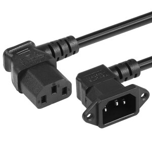 CERRXIAN90°IEC320C14-C13�d���R�[�h90�xC14�I�X~C13���X(��)PDU�d�������R�[�h���j�^�[�A�R���s���[�^�[�A�v�����^�[�ɑΉ�0.6M