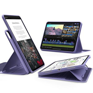ESRiPadPro11�C���`�P�[�XM5/M4(2025/2024)�Ή����E���}�O�l�b�g�J�o�[�P�̎g�p�\�c���Ή�9�i�K�p�x�����X�^���hPencilPro/USB-C�Ή��ϏՌ��I�[�g�X���[�vShift�V���[�Y�p�[�v��