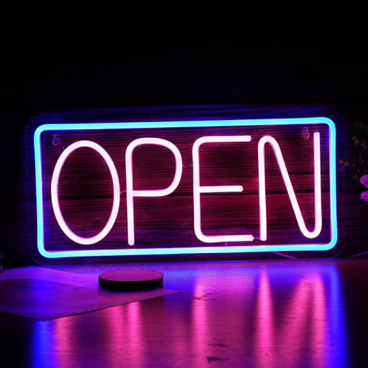 楽天市場】OPENネオンサイン LED オープンネオン看板 調光可能ネオン 