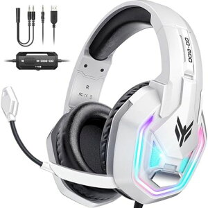 YPBDAN GD-900 �Q�[�~���O�w�b�h�Z�b�g PS5 �w�b�h�Z�b�g�m�C�Y�L�����Z�����O �}�C�N�t�� 7.1ch �T���E���h 50mm�h���C�o 3.5mm�L�� �Q�[�~���O�w�b�h�z�� �d�ቹ LED���C�g �R���g���[���[ �~���c