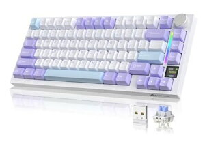 ATTACK SHARK X820ULTRA ���J�j�J���L�[�{�[�h 75% 3���[�h �K�X�P�b�g 5�w���� LED�f�B�X�v���C �m�u 4000mAh