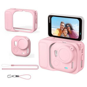 Taoricup Insta360 GO Ultra �Ή� �ی�P�[�X �V���R���P�[�X �ی�J�o�[ Insta360 GO Ultra �Ή� �A�N�Z�T���[ �A�N�V�����J���� (Pink)