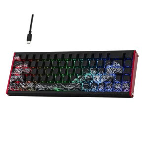 MechLands AJAZZ ALUX68 HE �A���~�j�E�� ���� �Q�[�~���O�L�[�{�[�h �}�O�l�b�g�X�C�b�` �L���z�[�����ʃL�[�{�[�h 8K�|�[�����O���[�g 0.125ms���C�e���V�[ RGB�o�b�N���C�g�t�� (Black Side-Printed,