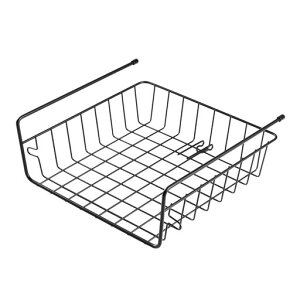 【BLKP】パール金属(PEARLMETAL)収納戸棚下ラックカゴハンガーバスケットキッチン吊り戸棚下ワイド浅型BLKPブラックAZ-5180