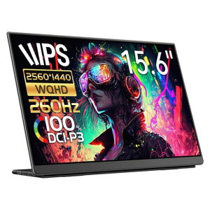 EHOMEWEI ���o�C�����j�^�[ 260Hz 15.6�C���` 2K Switch 2 �h�b�N�s�v �Q�[�~���O���j�^�[ �|�[�^�u�����j�^�[ 1ms 2560x1440 ����� DCI-P3 �f�W�^���V�l�}�K�i FreeSync IPS�t�� �y�� ���^