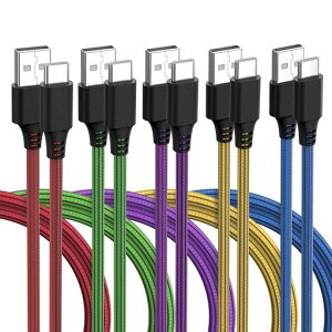 SCHITECUSB�P�[�u���^�C�vCUSB-A����USB-C�}���[�d�P�[�u��usbca�P�[�u��2.4A/5V���ϋvPVC�f�ޒf���h�~5�F2���[�g��5�{�Z�b�gSamsungGalaxyHuawei