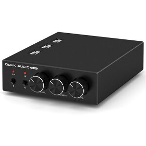 DOUK AUDIO Q2PRO �Q�[�~���ODAC �w�b�h�z���A���v USB/�����͑Ή� �}�C�N���͓��� 192KHZ/32BIT �n�C���] ESS9039Q2M 450MW ���o�� �f�X�N�g�b�v�I�[�f�B�I PS4/PC�Ή�