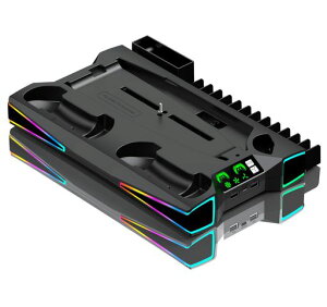 PS5 Slim �X�^���h 6�FRGB���C�g PS5/PS5 Silm �R���g���[���[ �[�d�X�^���h 2�䓯���[�d �V�^ps5 3�i�K��p PS5�f�B�X�N-�f�W�^�����p ��p�t�@�� �[�d�w�������v�t ���[ ���@�\ �l�W�t USB�P�[�u���c