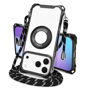 EASEASY IPHONE17 PRO MAX �P�[�X ���|�� ��|�� MAGSAFE�Ή� �Ռ��z�� �A�C�t�H��17�v���}�b�N�X �P�[�X �V�����_�[ �X�g���b�v�t�� IPHONE17 PRO MAX�J�o�[ ���C �����h�~ �S�ʕی� ������� �y��