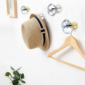 Emsoulnioiつまみクリスタルガラスハンドル引き出し取っ手キャビネットハンドル家庭装飾ダイヤモンド形40mm/1個セットゴールド