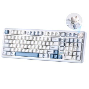 YUNZIIB98PROQMK/VIA���C�����X���J�j�J���Q�[�~���O�L�[�{�[�h�e���L�[�t��96%���C�A�E�g�����L�m�u�t��BT/2.4G/USB-C�ڑ������ς݃X�C�b�`�z�b�g�X���b�v�Ή��J�X�^���K�X�P�b�gRGB�o�b�N���c