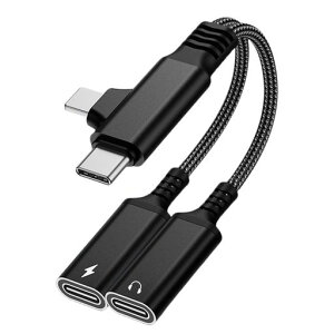 TopamzTypeC/PhonetoTypeC�C���z���ϊ��A�_�v�^�[4in1PD�}���[�dDAC���ډ��y�����Ȃ���[�d�ʘb/���ʒ���/���y�Ή��ŐVOS18�Ή�