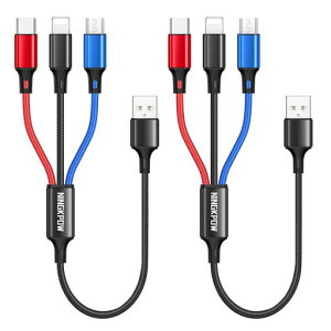 NINGKPOW3in1�[�d�P�[�u���y0.5M2�{�Z�b�g�zUSB�P�[�u�[�d�R�[�h3�C��1�[�d�R�[�hUSBTypeC�P�[�u��Micro�R�[�hUSBPhone�[�d�R�[�h3�䓯�����d�\Android�^�C�vCPhone13
