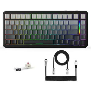ATTACK SHARK M86 82�L�[���C�A�E�g �K�X�P�b�g�}�E���g ���J�j�J���L�[�{�[�h ���C�����X 1.2mm��w�����V���O���L�[�X���b�gPCB�{�[�h 5�w�p�b�hHIFI�� (����)