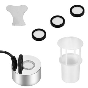 Mxmoonantミストメーカー小型霧発生装置超音波ミニ水しぶき減量フロント付きスペア霧化スライス付き水槽テラリウム築山飾り家庭用350ml/h日本語取扱説明書付き