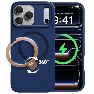 �y2026�V�o��E�@�\���̋ɂ݁zCASEKOO iPhone 17 Pro �p �P�[�X 360�x��]�X�^���h MagSafe�Ή� �ČRMIL�K�i 360°�S�����ϏՌ� ���c���� �ϏՌ� MagSafe�Ή� ����~�� �}�b�g�d�グ ���ϖh�~