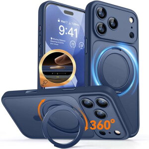 CANSHNiPhone17Pro�p�P�[�XMagsafe�Ή�360°��]�X�^���h�c�����p�x�Ή��J�������ӕی샏�C�����X�[�d�����ӂ���17Pro�p�P�[�X�ϏՌ��G�A�K�[�h�R�[�i�[�����h�~�w��h�~�����O�}�O�l�b�g����