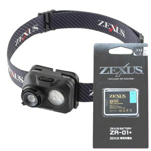 �x�m���� ZEXUS(�[�N�T�X) LED���C�g ZX-195X ��p�[�d�r ZR-01+�Z�b�g [�ԐFLED ��130���[���� ���FLED ��180���[���� �Œ�82���ԓ_��] �ނ� �w�b�h���C�g �[�d��