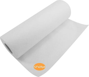 Newbrothread刺しゅう用水溶性不織布安定紙下紙薄手12”x25Yd巻-水で溶ける不思議な不織布