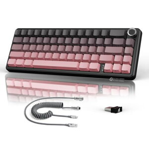 ATTACK SHARK X66 �Q�[�~���O�L�[�{�[�h ���C�����X/Bluetooth/�L�� �z�b�g�X���b�v ���J�j�J���L�[�{�[�h �m�u�t��