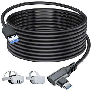 �����N�P�[�u�� USB Type C �P�[�u�� 5M L�� Oculus Quest 3/2/Pro/Pico4/VR�w�b�h�Z�b�g/Switch �X�}�z�ƌ݊��������� link�P�[�u�� USB3.0�����f�[�^�]�� Steam VR/PC VR�ɑΉ�