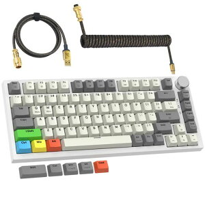 MAMBASNAKE x ATTACK SHARK K85 ���s�b�h�g���K�[ �Q�[�~���O�L�[�{�[�h �L�� 75% TKL MOBA/FPS���� �DB