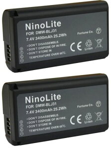 NinoLite DMW-BLJ31 �Ή��o�b�e���[ 2�Z�b�g �p�i�\�j�b�N DC-S1R / DC-S1RM / DC-S1H / DC-S1 / DC-S1M �J�����p���`�E���C�I���d�r