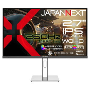 JAPANNEXT 27�C���` IPS BLACK�p�l������ 260Hz/1ms(MPRT)�Ή� WQHD(2560x1440)�𑜓x �Q�[�~���O���j�^�[ JN-IPSB27G260Q-HSP HDMI DisplayPort sRGB:100%