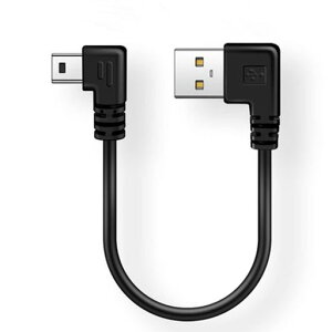 USB 2.0 �~�j�P�[�u�� USB(A)�I�X-USB(miniB)�I�X ����L�^�y0.25m�z ���E90°�����ϊ��P�[�u�� �����b�L�t�� ����480Mbps�̃f�[�^�]���������[�h ... (0.25m��L*��L 1�{)