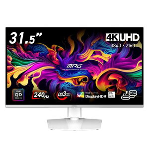 MSI QD-OLED �Q�[�~���O���j�^�[ MPG 321URXW QD-OLED 31.5�C���`/4K UHD/QD-OLED�p�l��/240Hz/0.03ms(GTG)/�n�[�h�E�F�A�u���[���C�g�J�b�g/DisplayHDR True Black