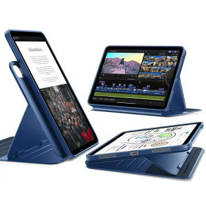 ESRiPadAir13�C���`�P�[�X(M4/M3/M2�A2026/2025/2024)��p��O���\�ȃ}�O�l�b�g�J�o�[�t����]���P�[�X�c����/�������X�^���h9�i�K�̊p�x���߉\PencilPro/USB-C���S�Ή�Shift�V���[�Y