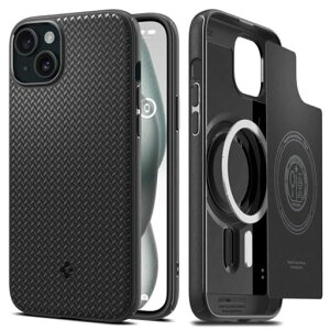Spigen�y�n��18�N�̋Z�p�́ziPhone15�P�[�XMagSafe�ϏՌ����^�X�g���b�v�z�[���y�ʂ��炳��ČRMIL�K�i�擾2�d�\�������Y�ی�w��h�~�C�菝�h�~�}�b�g�d�グ���C�����X�[�d�Ή��}�O�E�A�[�}�[