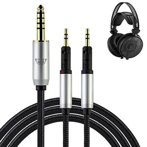 okcsc TCR70X �w�b�h�z���P�[�u�� �����P�[�u�� �C���z���E�w�b�h�z���p Audio-Technica�p ATH-R70X/R70xa�ɓK�� OFC 4�c ���b�N�@�\�t�� ����2.0m 4.4mm