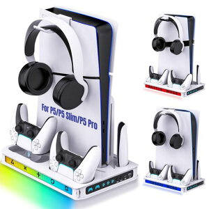 PS5 Pro/PS5/PS5 Slim�Ή� �c�u�� ��p�X�^���h ps5 ��p�t�@��3�i�K�������� 2���ԋ}���[�d 2�䓯���[�d�[�d�w�������v�t 9��ނ̕��͋C�� ���M�΍� ���@�\�w�b�h�Z�b�g�z���_�[�ADIY