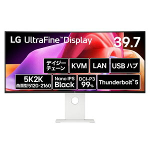 �yVGP2026 ����/���܁zLG �E���g�����C�h���j�^�[ LG UltraFineTM Display 40U990A-W 39.7�C���`/5120x2160(2500R�Ȗʌ^)/120Hz/Nano IPS Black/DCI-P3