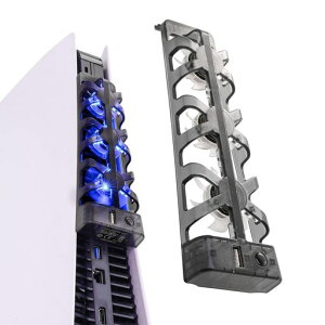 PS5��p�t�@��3�A�t�@��PlayStation5�p��p�X�^���hPS5�f�B�X�N/�f�W�^���Ő�pUSB���d�X�C�b�`�t��LED�\���[�d��pUSB�|�[�g(�f�[�^�s��)��PS5Slim/PS5Pro��Ή�