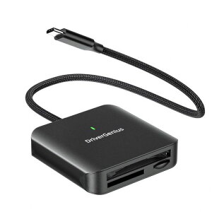 DriverGeniusSpeedXTrio|USB-C�ڑ�3-in-1UHS-IISD4.0/MicroSD4.0/CF-I�J�[�h���[�_�[?�����]��DSLR�J�����E�r�f�I�J�����Ή��i�C�����҂݃P�[�u��30cm(������