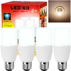 GOHDLAMP T�`�^�C�v LED�d�� �����F E26���� 60W�`���� 7.5W 5000K 1190lm �S�����^�C�v �d���^�u���� EFD25�EEFD15�`��։\ �f�M�ގ{�H���Ή� ���C �L�b�`�� ���ʏ��Ɩ� led���C�g 4�Z�b�g