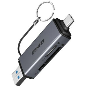 BENFEI SD�J�[�h���[�_�[ USB-C�Ή� �f���A���X���b�g(SD/MicroSD/TF�J�[�h) iPhone 15 Pro/Max�EMacBook Pro/Air 2023�EiPad Pro�EiMac�EGalaxy S23�EXPS