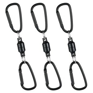 マグネットリリーサー【耐荷重5kg】磁石強力マグネットフックカラビナx2ニッケル合金製吊り下げ落下防止アウトドアキャンプ登山釣り道具コンパクト軽量携帯便利ランタンフックBEIHOO(3…