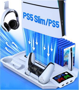 �yPS5/PS5Slim/PS5Pro�Ή��zPS5Silm/PS5�c�u���X�^���hPS5/PS5Silm�R���g���[���[�[�d�X�^���h2�䓯���[�d3�i�K��p��p�t�@���[�d�w�������v�t���[���@�\�l�W�tUSB�P�[�u���tPS5