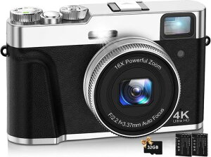 Oiadek4K�f�W�^���J�����I�[�g�t�H�[�J�X4800����fVlog�J�����f�W�J����U��␳���w�t�@�C���_�[���[�h�_�C����16�{�Y�[��LED���C�g�f�W�^����჌�t�R���p�N�g32GB�J�[�h�t���o�b�e���[2�c