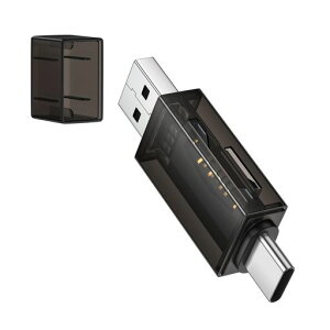 SD�J�[�h���[�_�[ �}�C�N��SD�J�[�h���[�_�[ Type-C & USB 2.0 �������]�� OTG�Ή� 1��2�� USB2.0 Microsd 2TB�܂� ��e�ʃJ�[�h�ɑΉ� Android �X�}�z �^�u���b�g�AMacBook�AWindows PC�ɓK�p