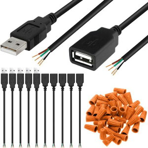 XiatiaosannUSB�P�[�u���A4�s��DIY�I�[�v�����C���f�[�^�[�d�R�[�h�ւ�USB2.0�^�C�vA���X�I�X�AArduino�p�ADIYUSB�d���A5��USB�I�X+5��USB���X�̂��߂̃f�B�b�vUSB����������