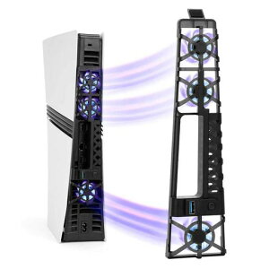 PS5Pro/PS5Slim��p�t�@���v���X�e5�A�N�Z�T���[�M�΍�ps5�X����ps5�v��LED���C�g�t��+USB3.0�|�[�g���ݒᑛ���������x���m�v���X�e5�S�V�^�Ή�(�f�B�X�N/�f�W�^���ŗ��p)