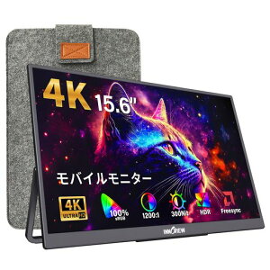 InnoView ���o�C�����j�^�[ 15.6�C���` 4K 3840x2160 ���o�C���f�B�X�v���C �����^ UHD 100% sRGB �|�[�^�u�����j�^�[ IPS�t���p�l�� ���^ �y�� �����^�� �Ǌ|���ɑΉ�