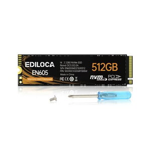 EDILOCAEN605SSD512GBPCIeGen3.0x4NVMe1.3M.22280�����^SSD3DTLCNAND�t���b�V�����ڍő�ǂݍ���2150MB/s�m�[�g�p�\�R���ƃf�X�N�g�b�v�p�\�R���ɑΉ�3�N�ۏ�